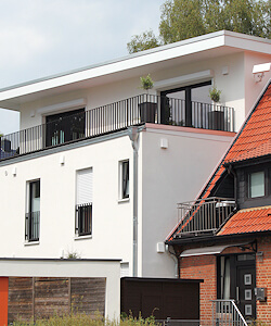 moderne Mehrfamilienhäuser im Alstertal (Hummelsbüttel)