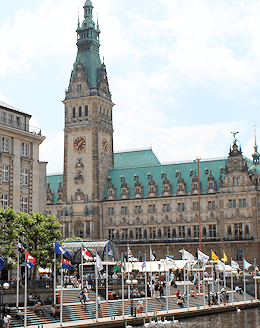 Hamburg Altstadt - auch hier arbeitet Maler Boller