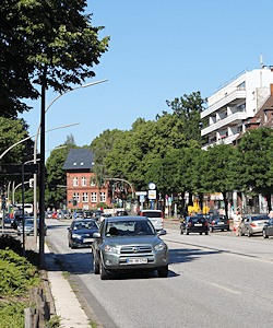 die Bramfelder Chaussee in Hamburg