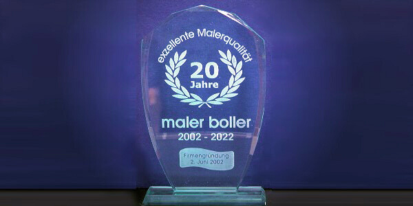 Firmenjubiläum Maler Boller 20 Jahre