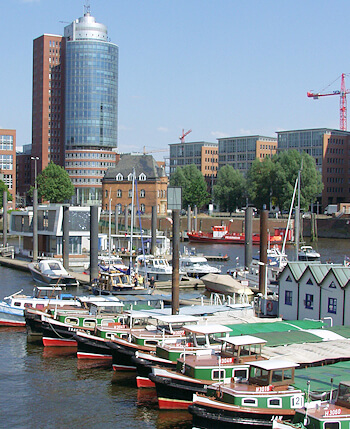 Hafencity Hamburg - Hafen - auch hier malt Maler Boller