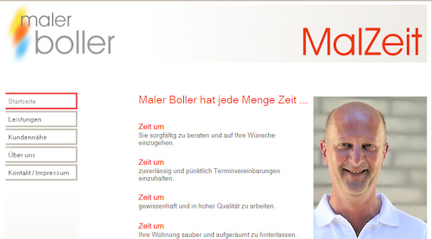 Homepage Maler Boller