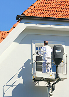 Renovierung einer Hausfassade